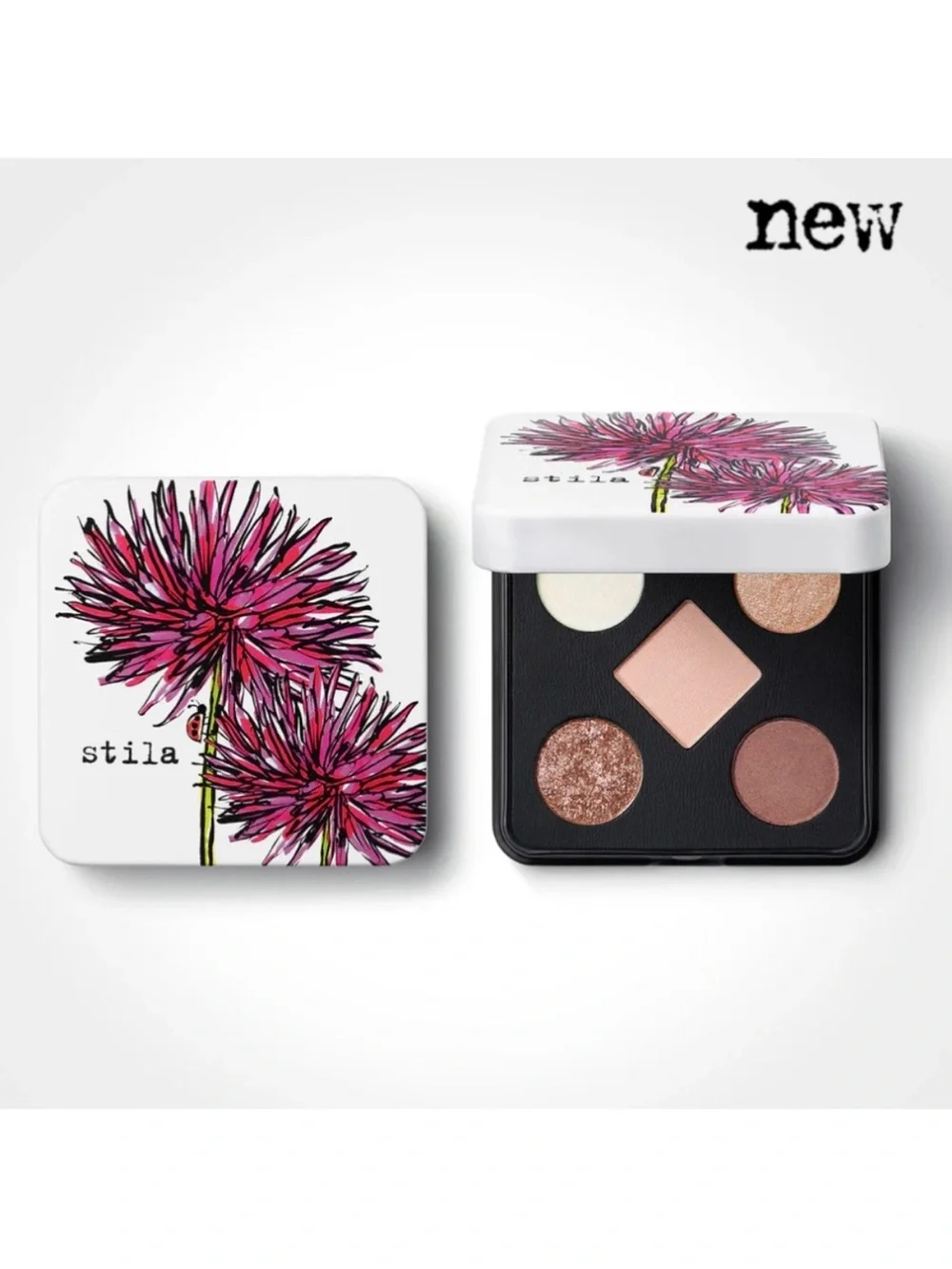 Stila Pocket Play Shadow Pallet Pretty Petal Metallic NEW & BOXED